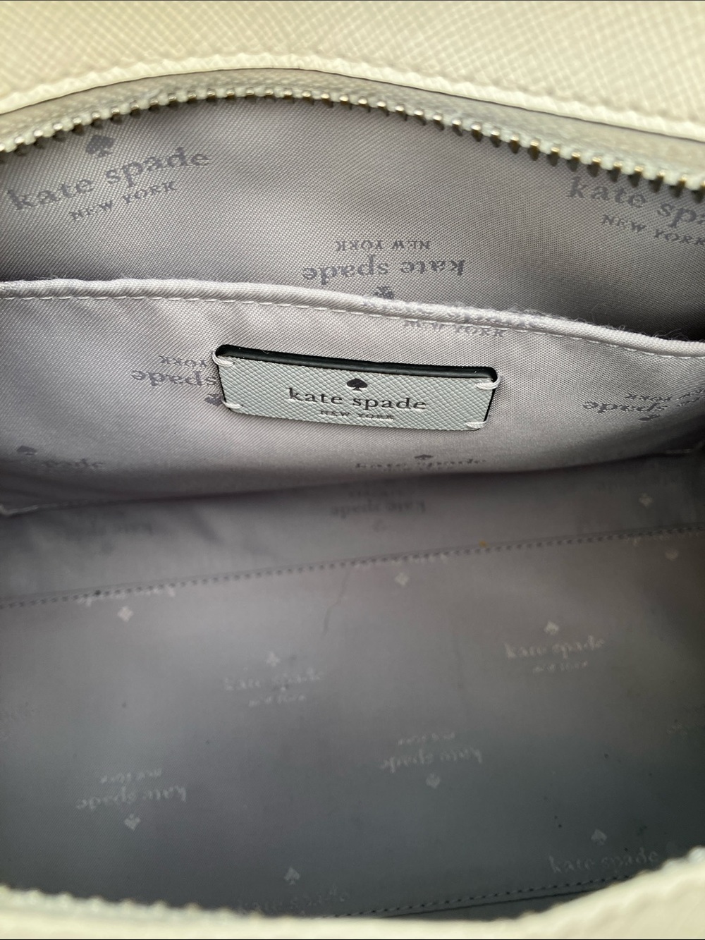 NWOT Kate Spade Madison Satchel Light Platinum Gray & Cream Colorblock + Wallet - Picture 11 of 15